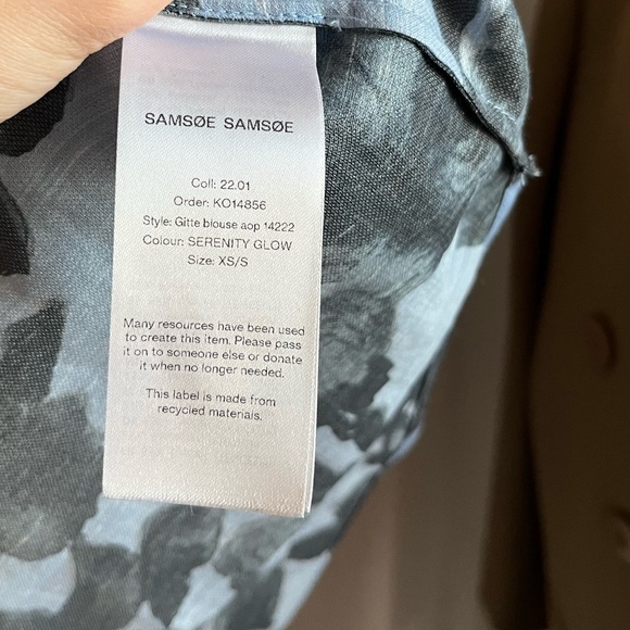 Samsoe Samsoe Gitte shirt Serenity glow Size XS/S Linen blend - Picture 7 of 13